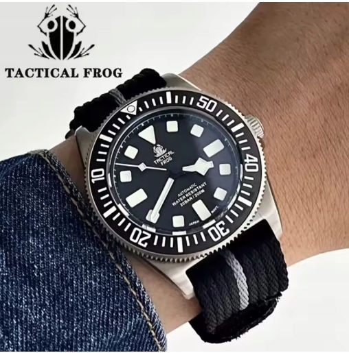 Miniatura: Zegarek niebieski TACTICAL FROG FXD V4 tytanowy, NH35, 200M, BGW-9 Luminous