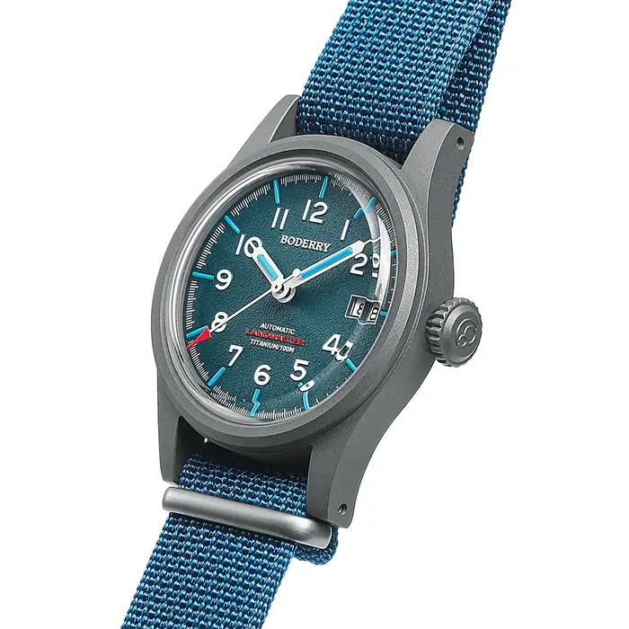 Miniatura: LANDMASTER - 100M Waterproof Titanium Automatic Field Watch | Blue