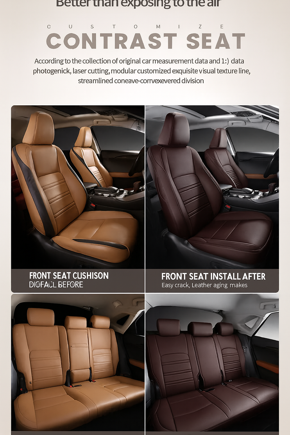 Miniatura: Pokrowce Lexus NX200t/NX250/ux250h/ 300/300h/350/450h+ 2015-24