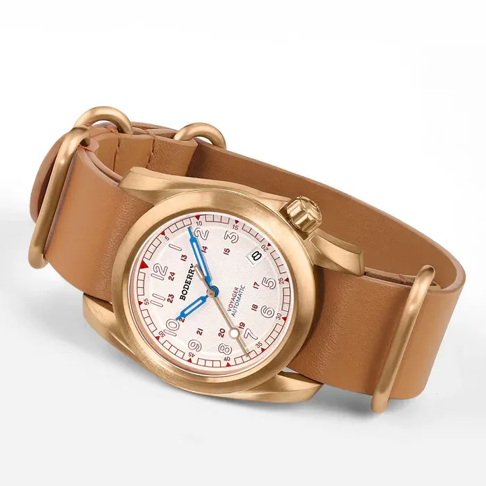 Miniatura: VOYAGER - 100M Waterproof Bronze Automatic Field Watch | White