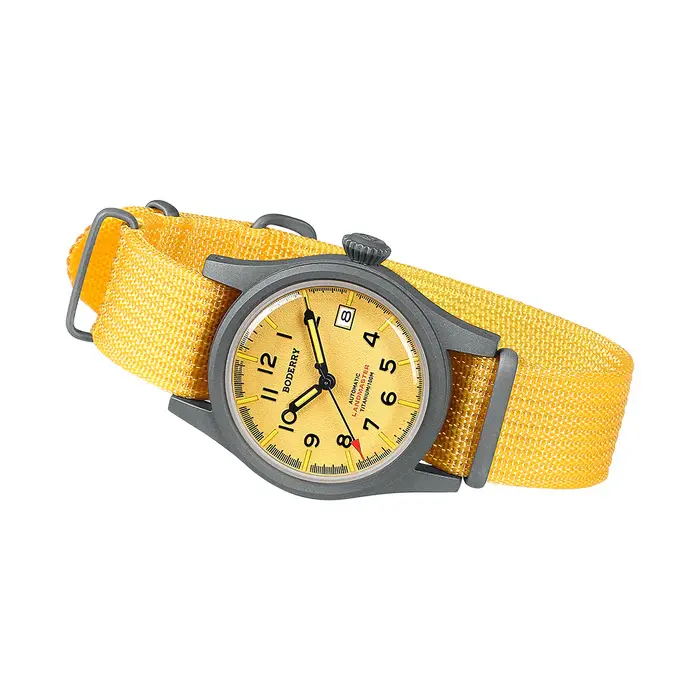Miniatura: LANDMASTER - 100M Waterproof Titanium Automatic Field Watch | Yellow