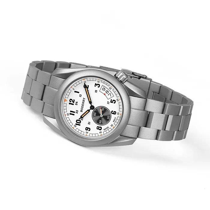 Miniatura: VOYAGER 38 - 100M Waterproof Titanium Field Watch | White-bracelet