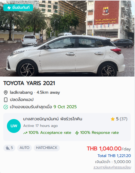 เช่า Yaris