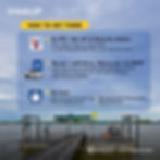 Infographic on travel options to Wat Bang Na Nok Pier: BTS, car, or boat. Features pier image with people and HAUP branding. Sky backdrop.