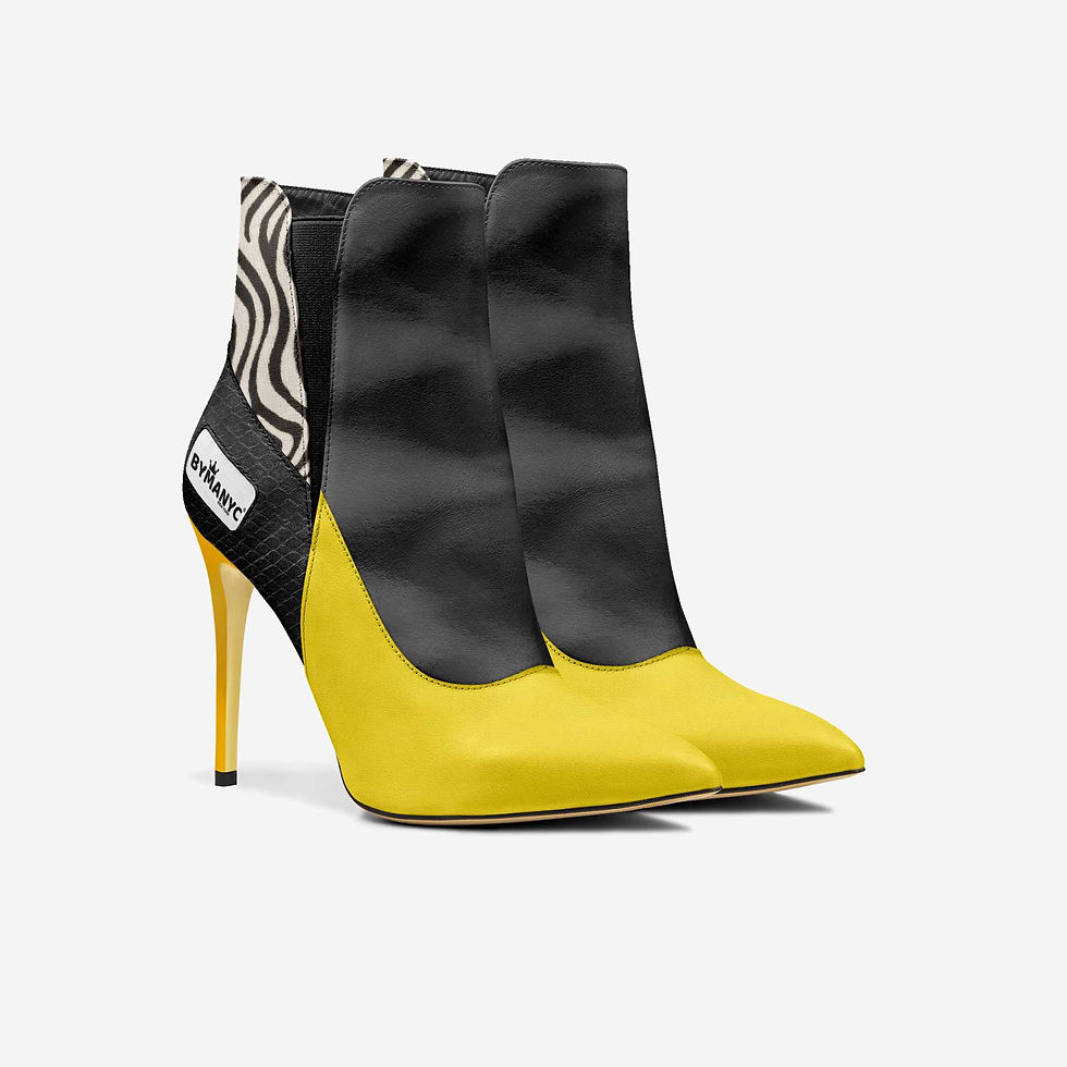 Thumbnail: Vegan High Heel Women BYMANYC ® New York Tribeca Yellow Surge