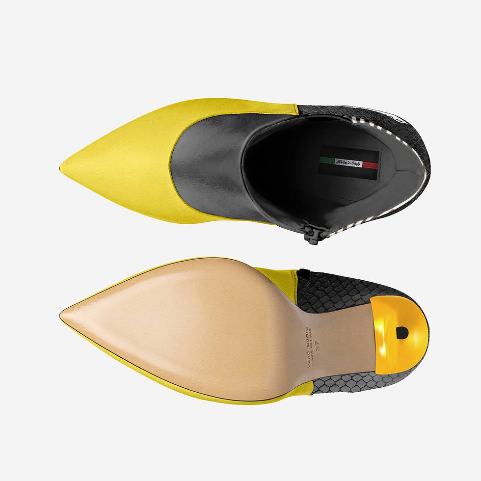 Thumbnail: Vegan High Heel Women BYMANYC ® New York Tribeca Yellow Surge