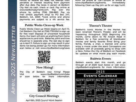 April 2025 Newsletter