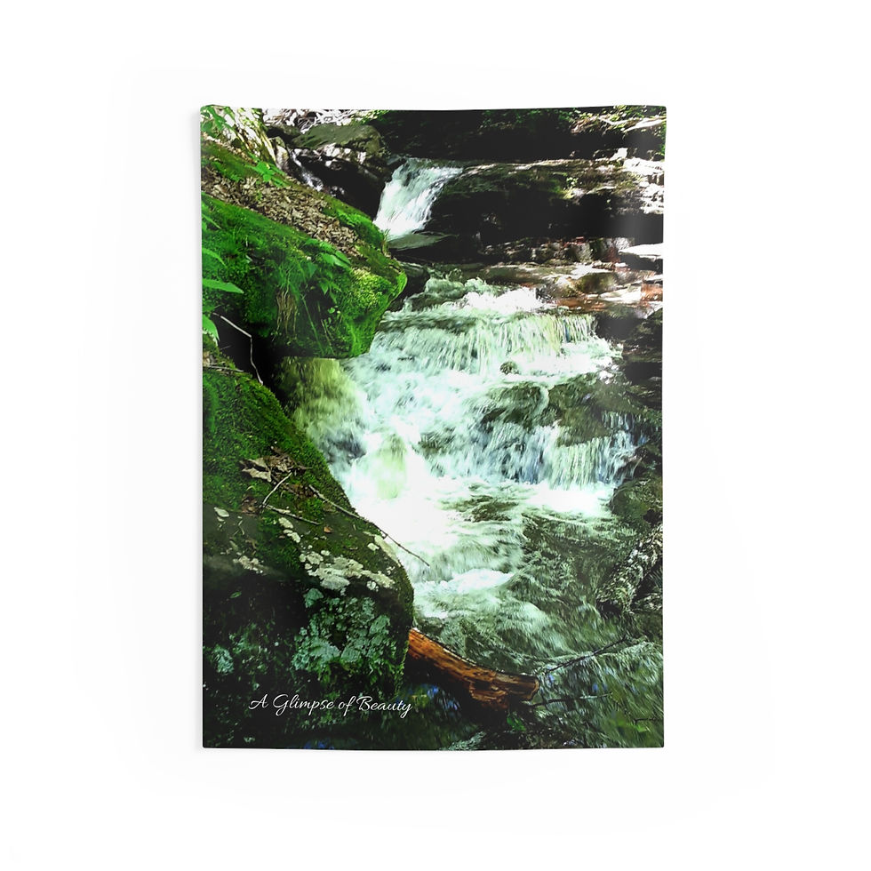 Moss and Flowing Water Indoor Wall Tapestry