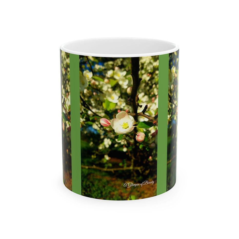 Sunshine Soaking Blossoms Ceramic Mug 