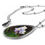 Thumbnail: Tiny Dewy Flowers Oval Necklace