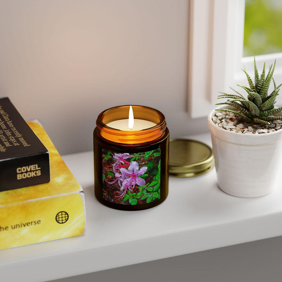 Pink Flowers Scented Candle