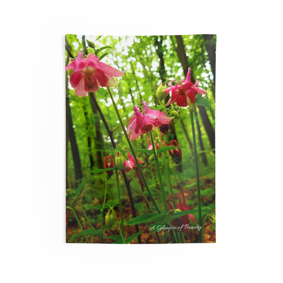 Wild Columbines Indoor Wall Tapestry
