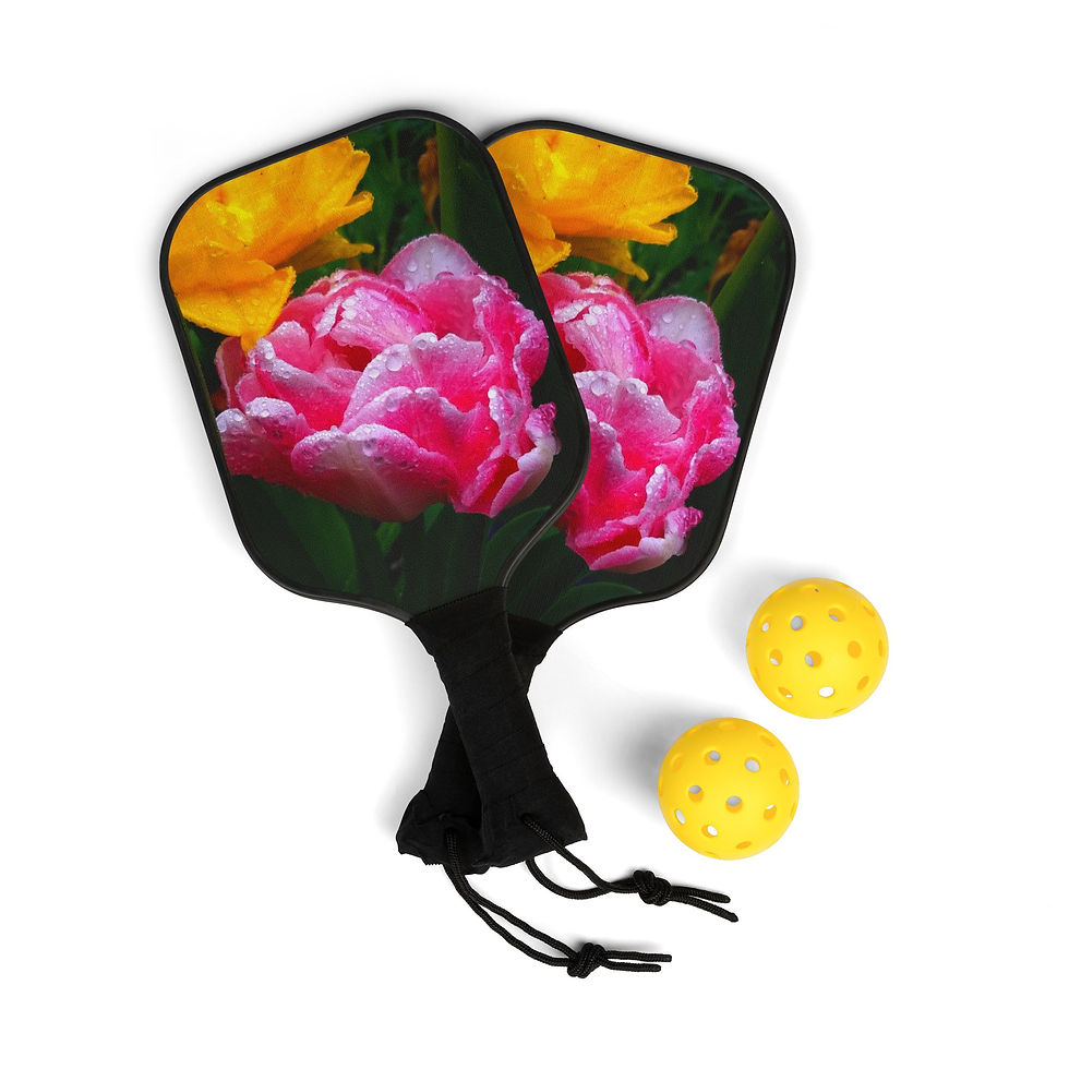 Spring Tulips Pickleball Set
