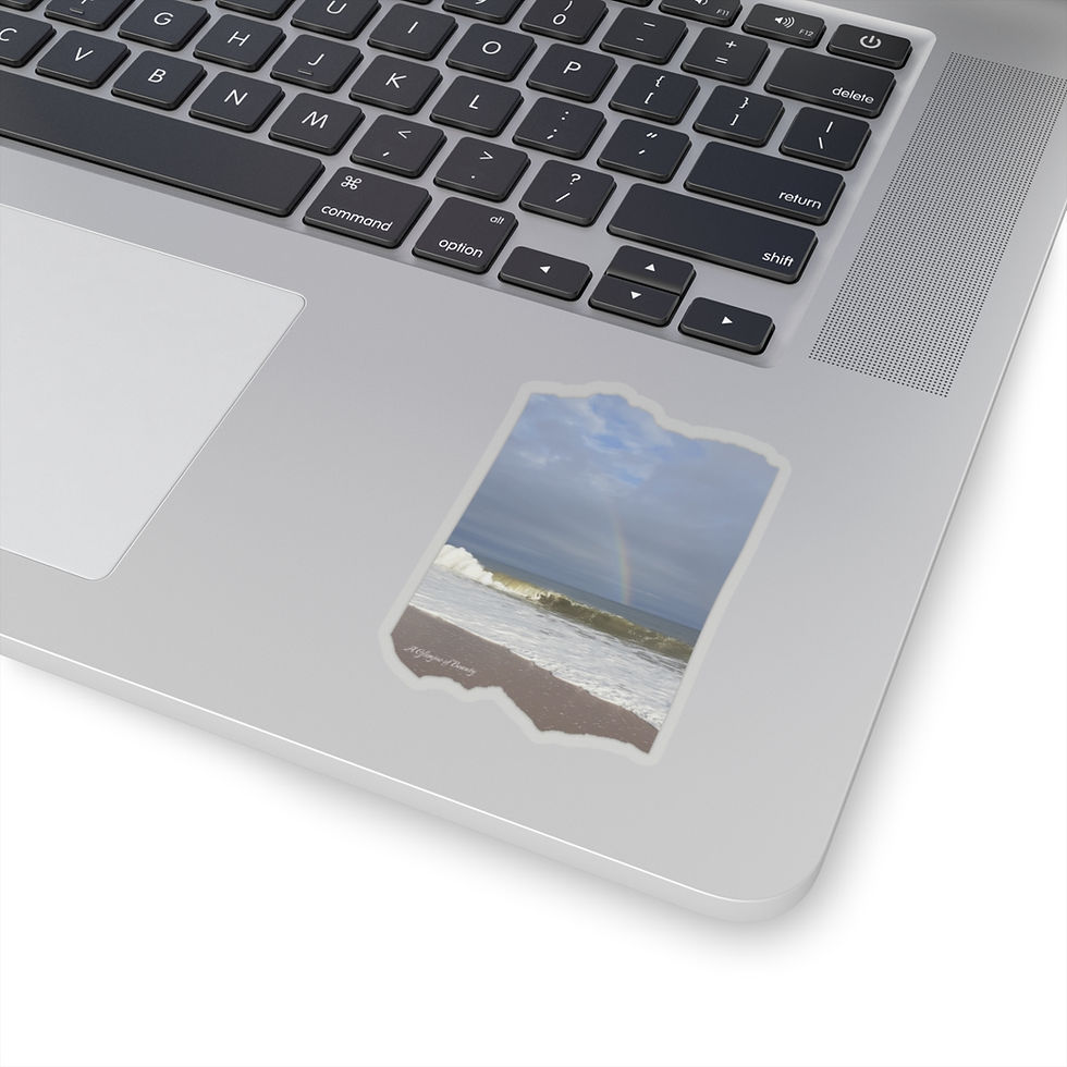 Rainbow and Waves Vinyl Sticker