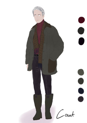 Design for Count's "hunting" outfit