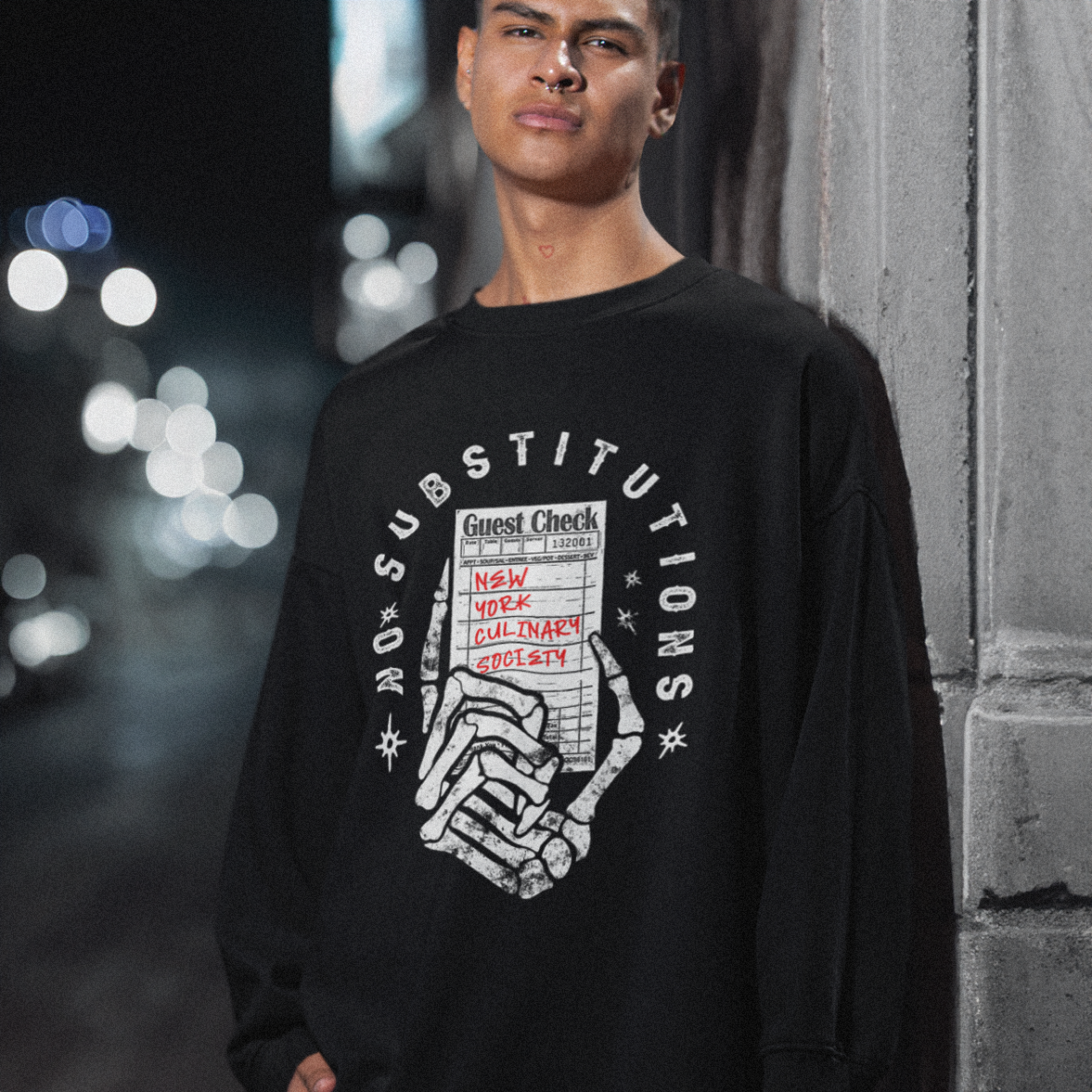 NO SUBSTITUTIONS CREWNECK SWEATSHIRT