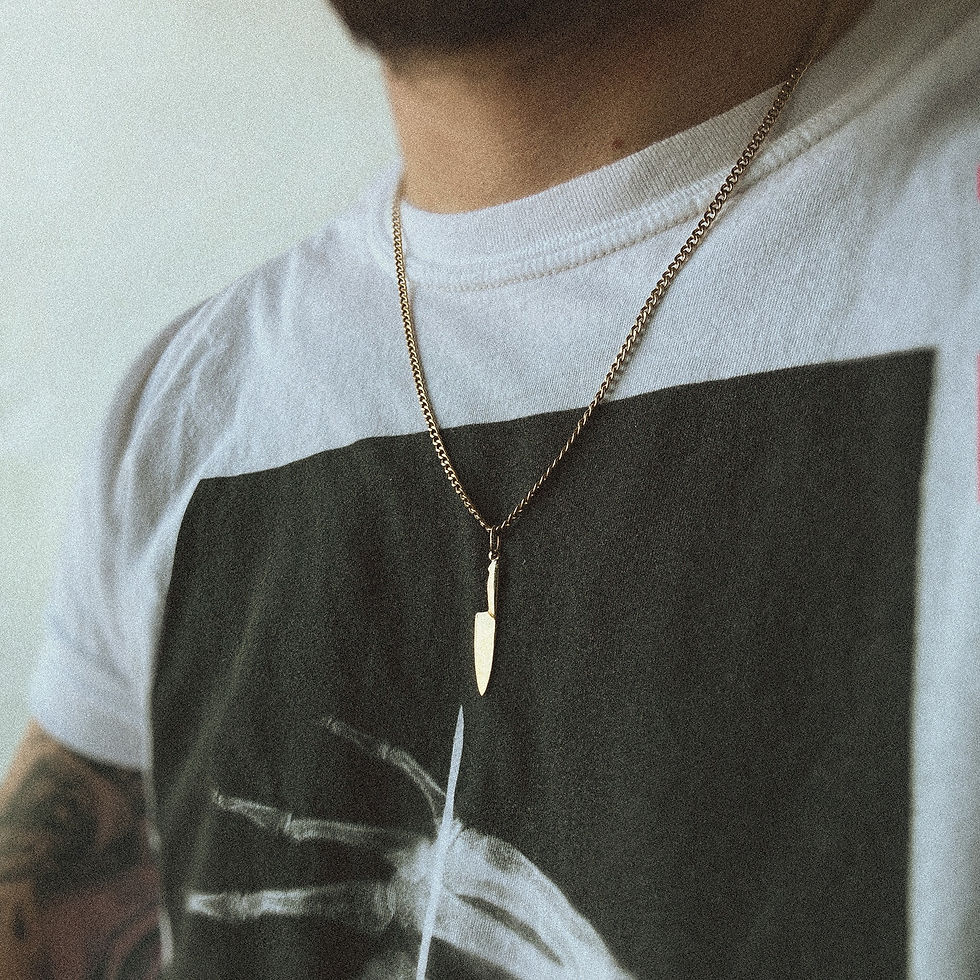 Thumbnail: 14k CHEF KNIFE PENDANT