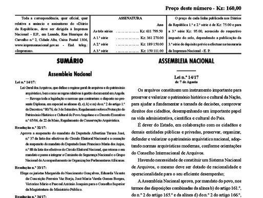 COMO A LEI GERAL DOS ARQUIVOS DE ANGOLA REGULARIZA A DIGITALIZAÇÃO E OS SEUS DESAFIOS