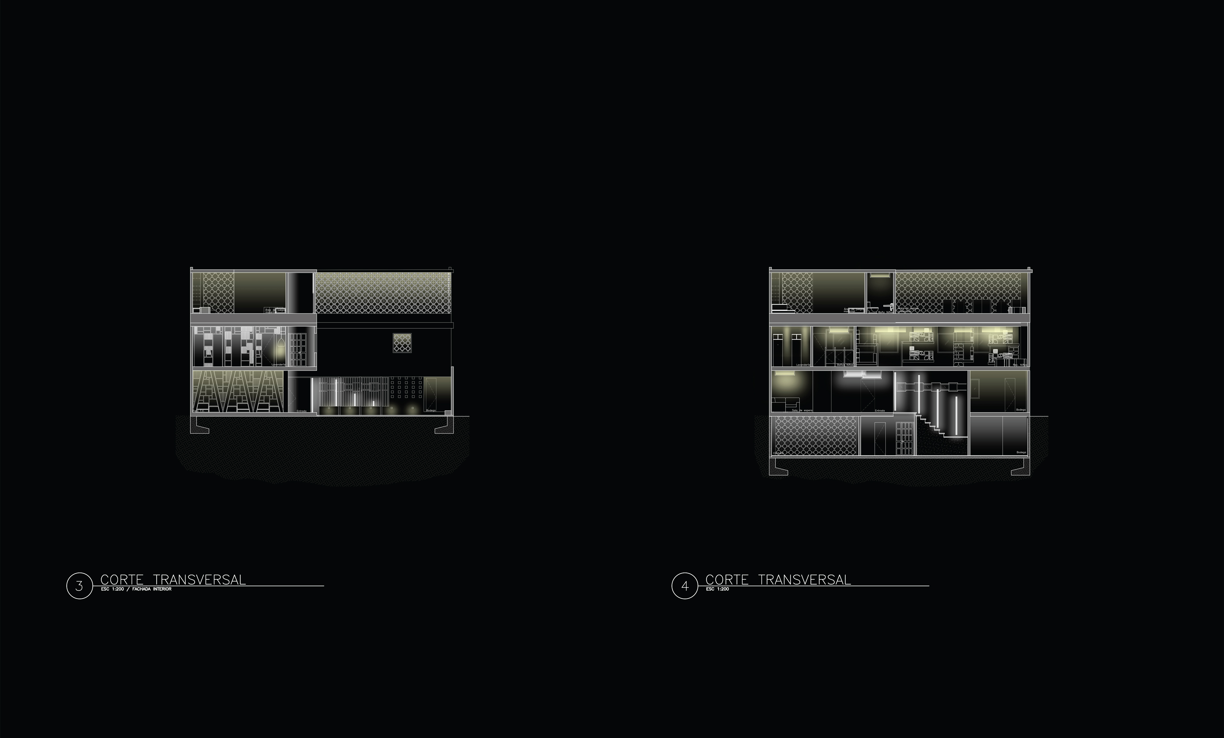 Building Section C Light Color Plan