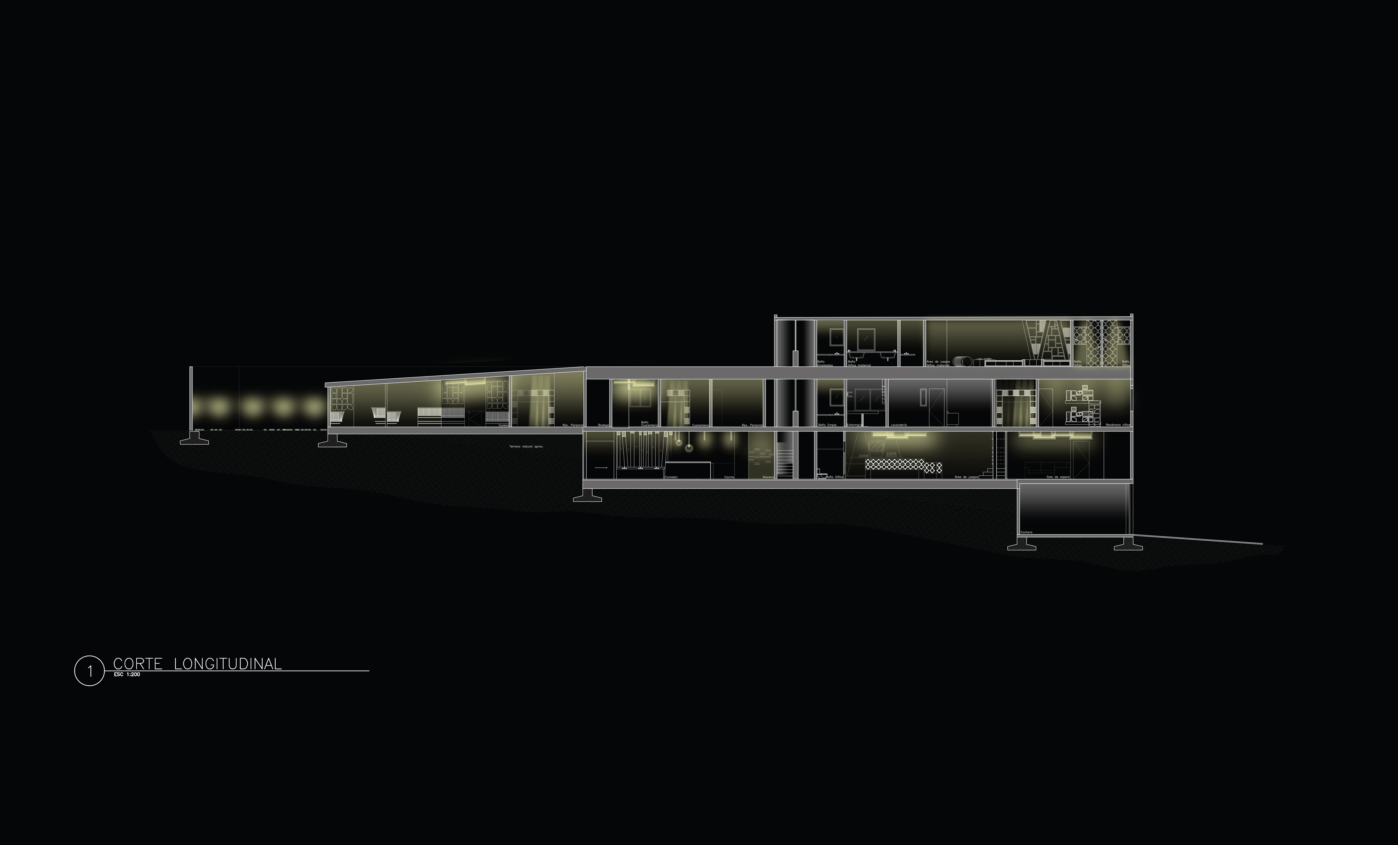 Building Section A Light Color Plan