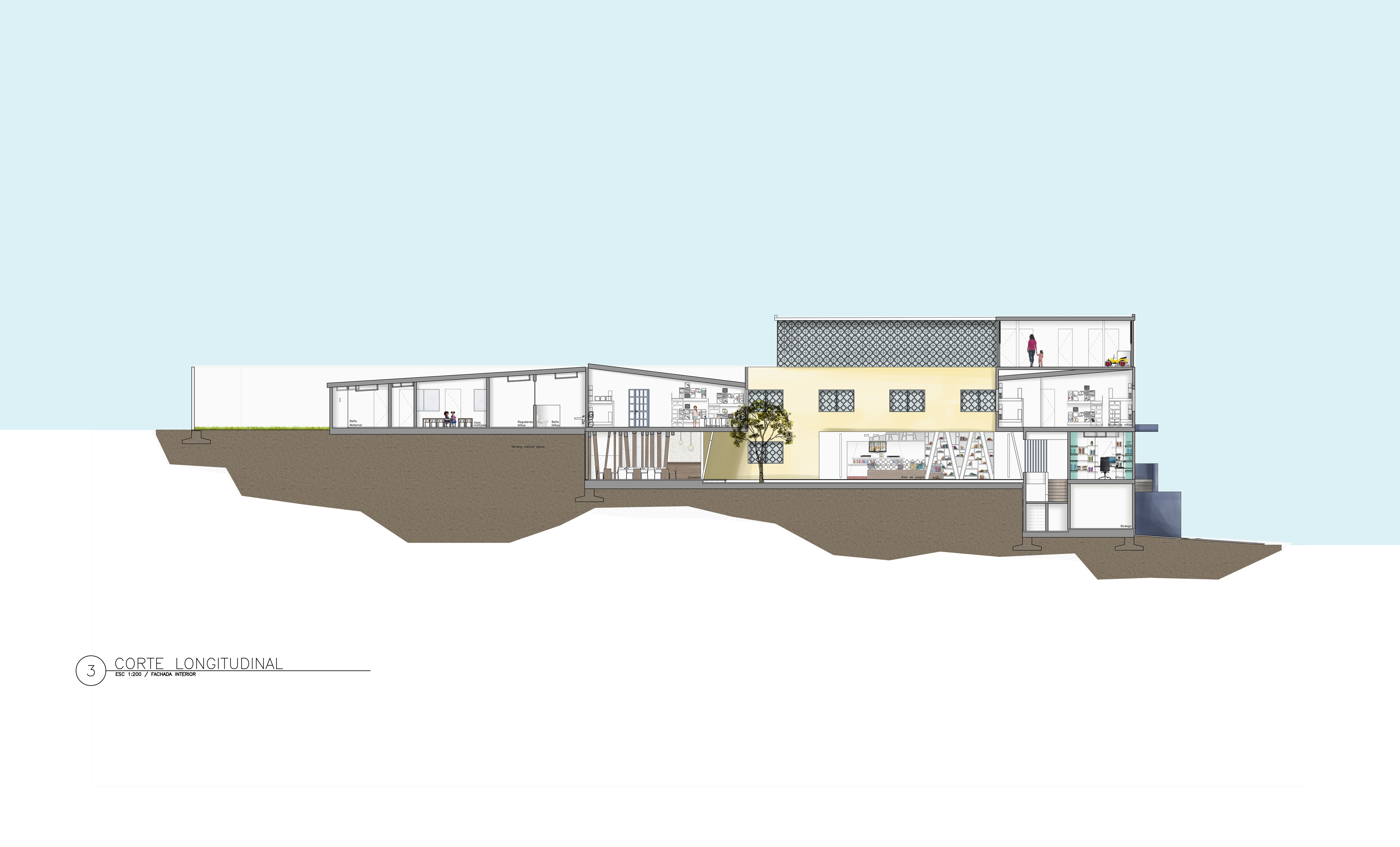 Building Section A Color Plan