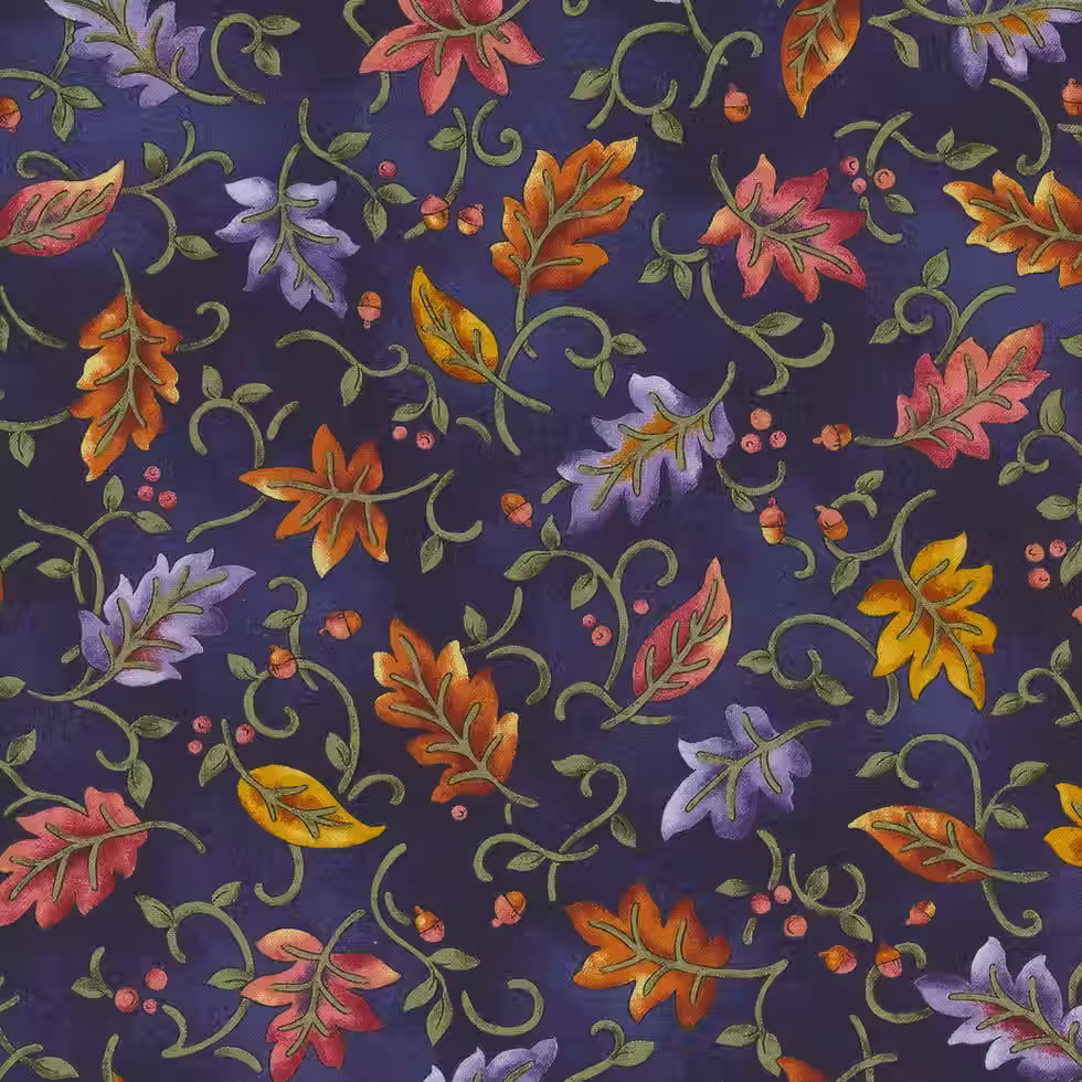 Autumn Breeze 17150-11 Navy by Nancy Halvorsen for Benartex