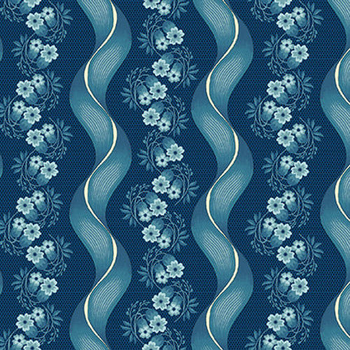 3123-77 Prussian Blue || Bucklebury Chintz