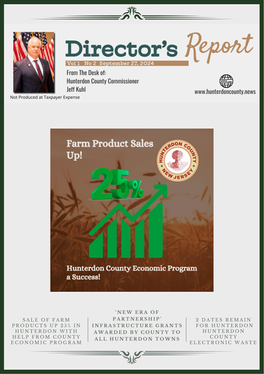 The 2024 Hunterdon County Director's Report; Vol. 1 No. 1