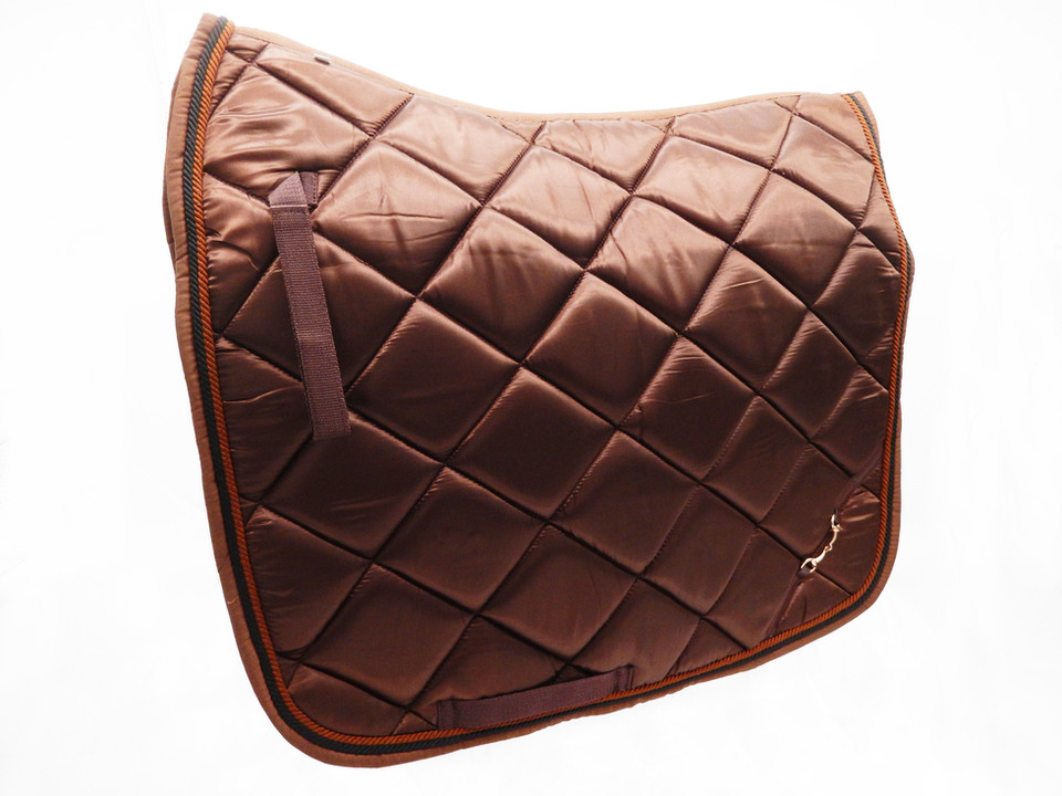 Brown Satin Horse Saddle Pad