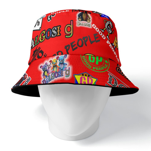 Red Good People Reversible Bucket Hat | GP The Statement