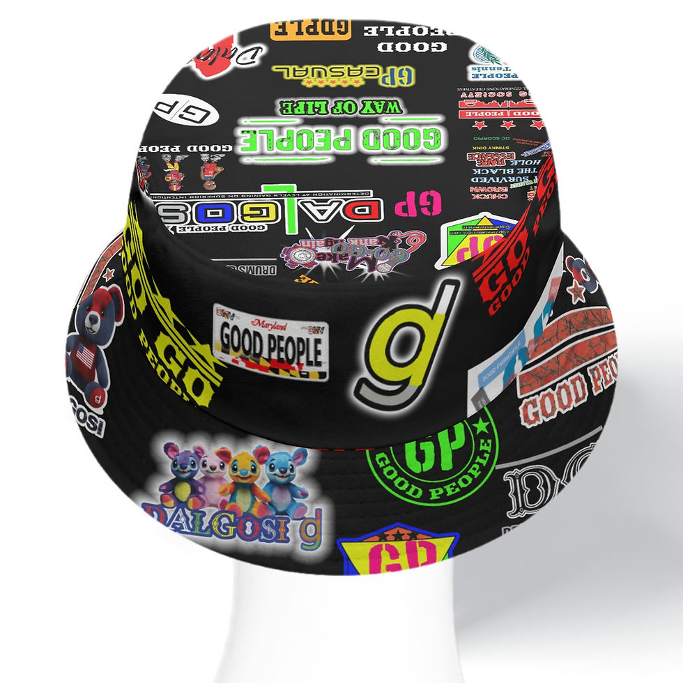 Thumbnail: Black Good People Reversible Bucket Hat