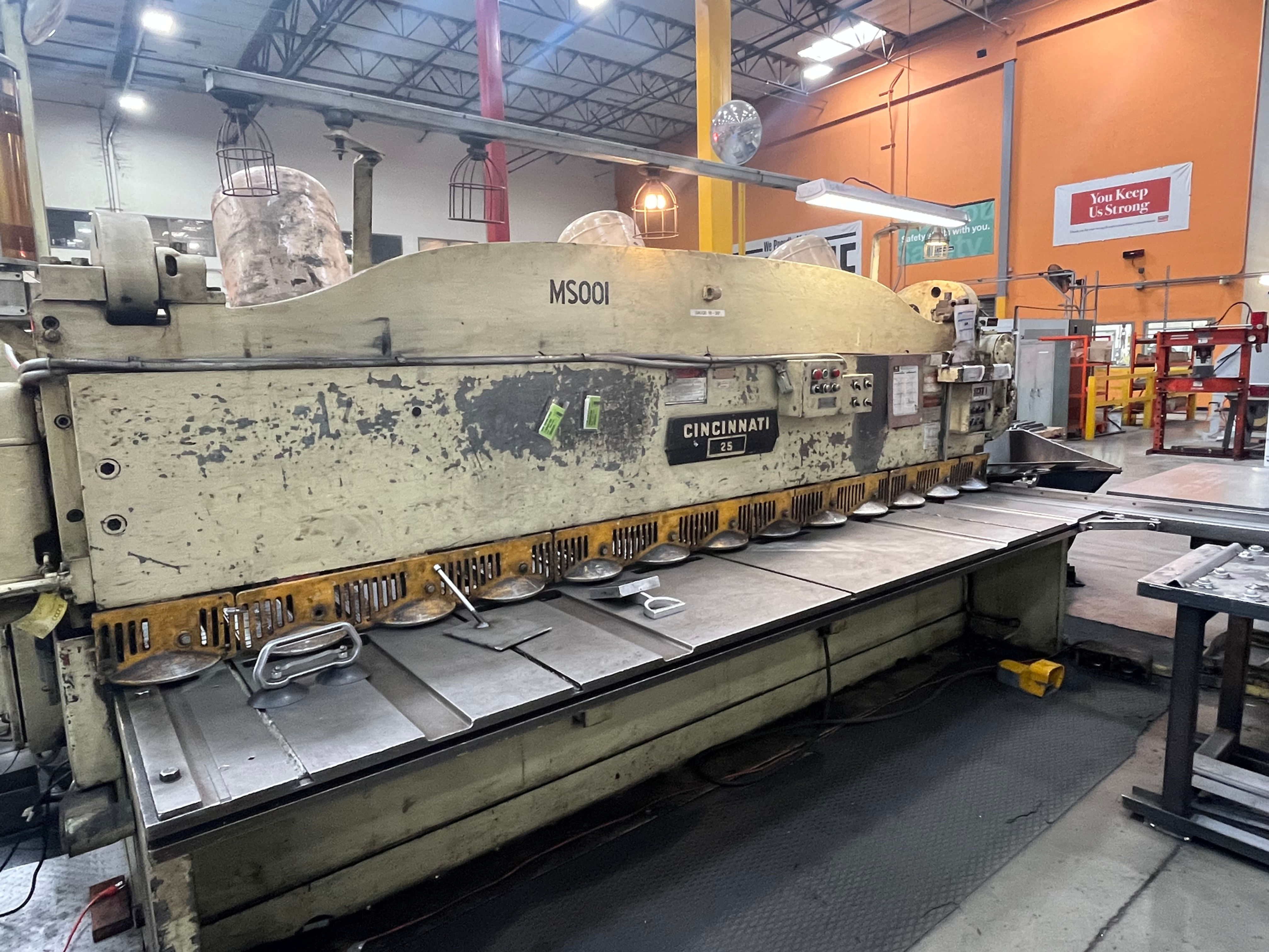 Cincinnati 2512, 3/8" x 12' Mech. Shear w/ Power Backgauge