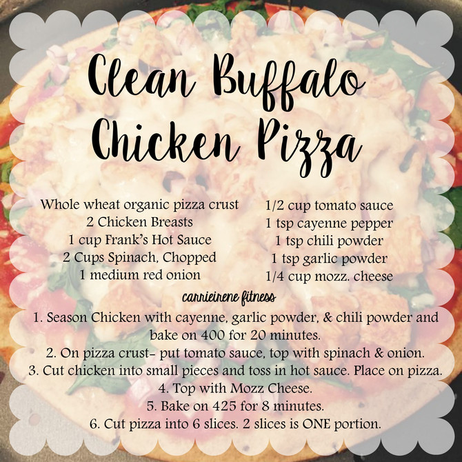 Clean Buffalo Chicken Pizza