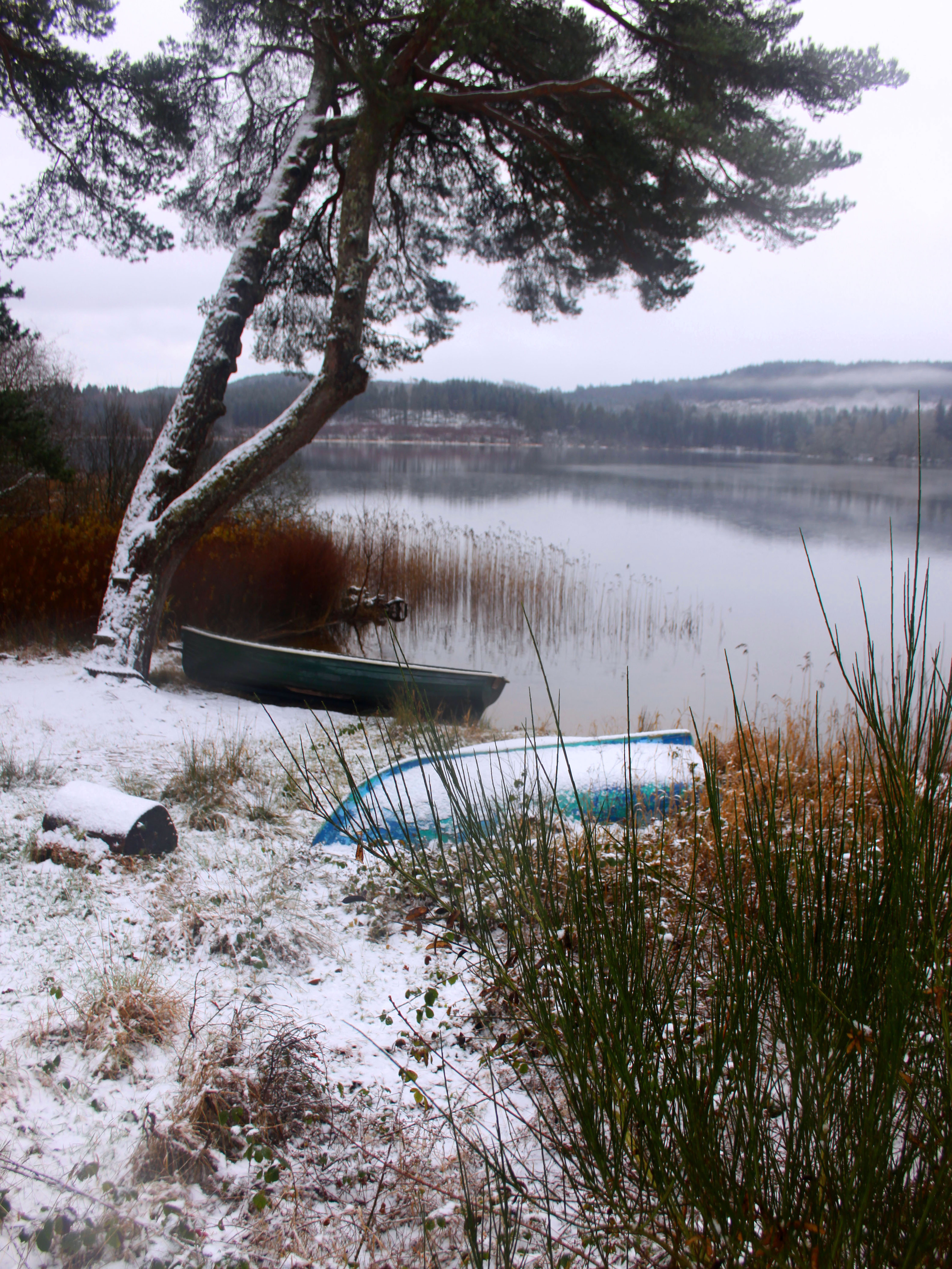 Boat in Winterat Kinlochard Scotland