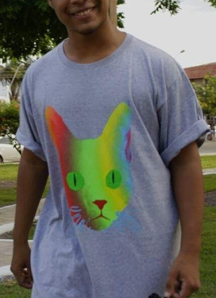 blusa stamp gato