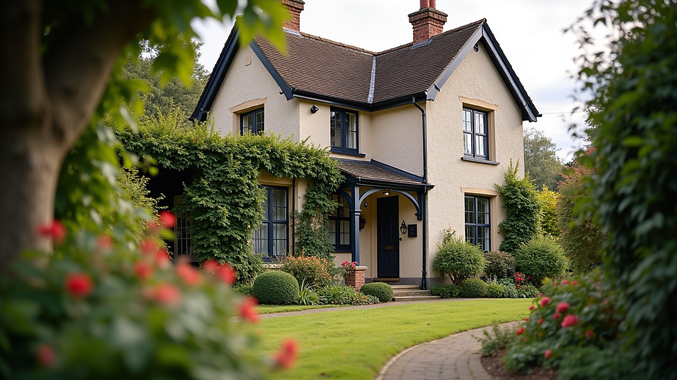 Eye-level view of a charming bed and breakfast exterior in Preston