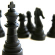 Pièces d'échecs noir