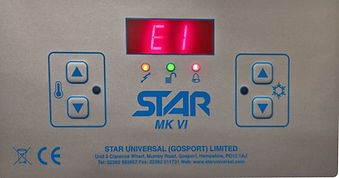 controll panel displaying an E1 error
