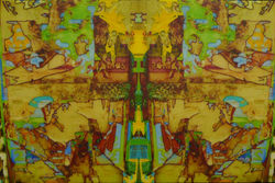 Untitled (Shred Mandala red/yellow)