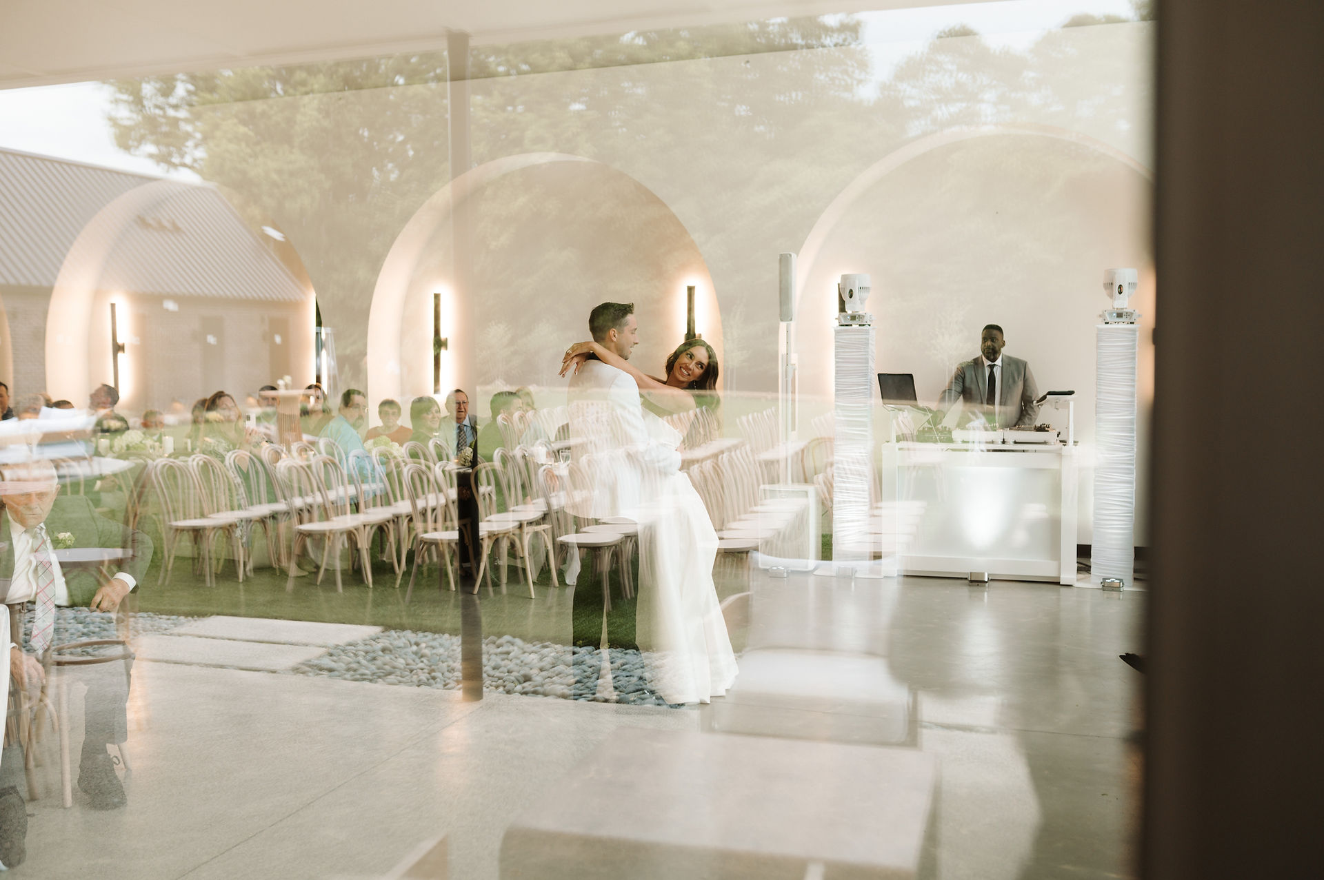 Nc wedding DJ at Lumen house modern wedding venue in Charlotte