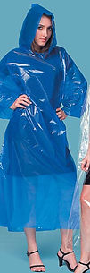 Capa de chuva azul descartável