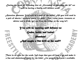 Family Self Defence Week