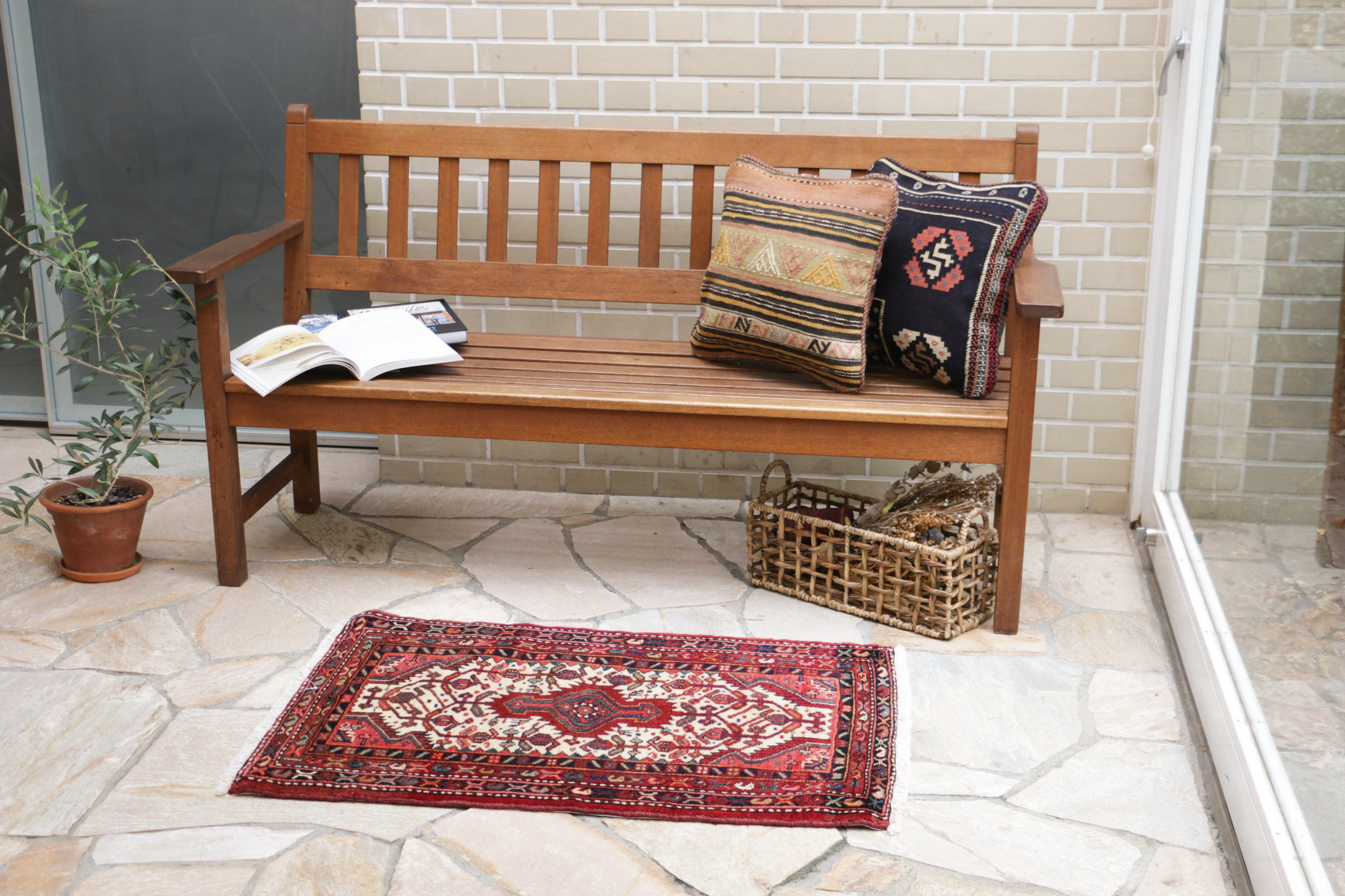 在庫あり・ペルシャ家庭織り絨毯・玄関マットサイズ（品番/tfg16509c）