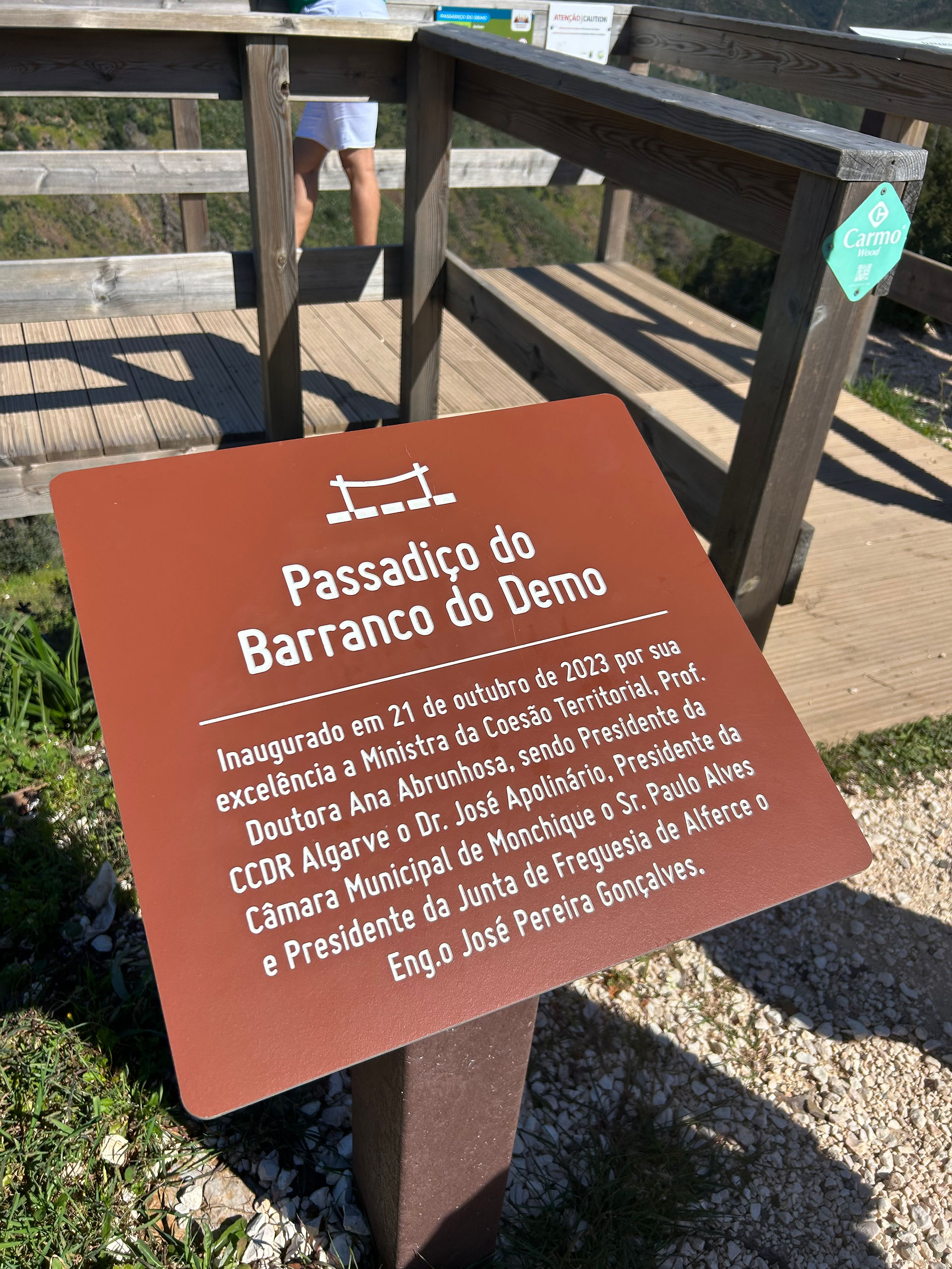 Placa de entrada do Passadiço