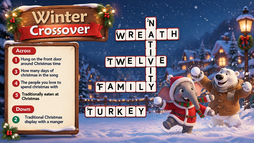 Winter Crossword answers