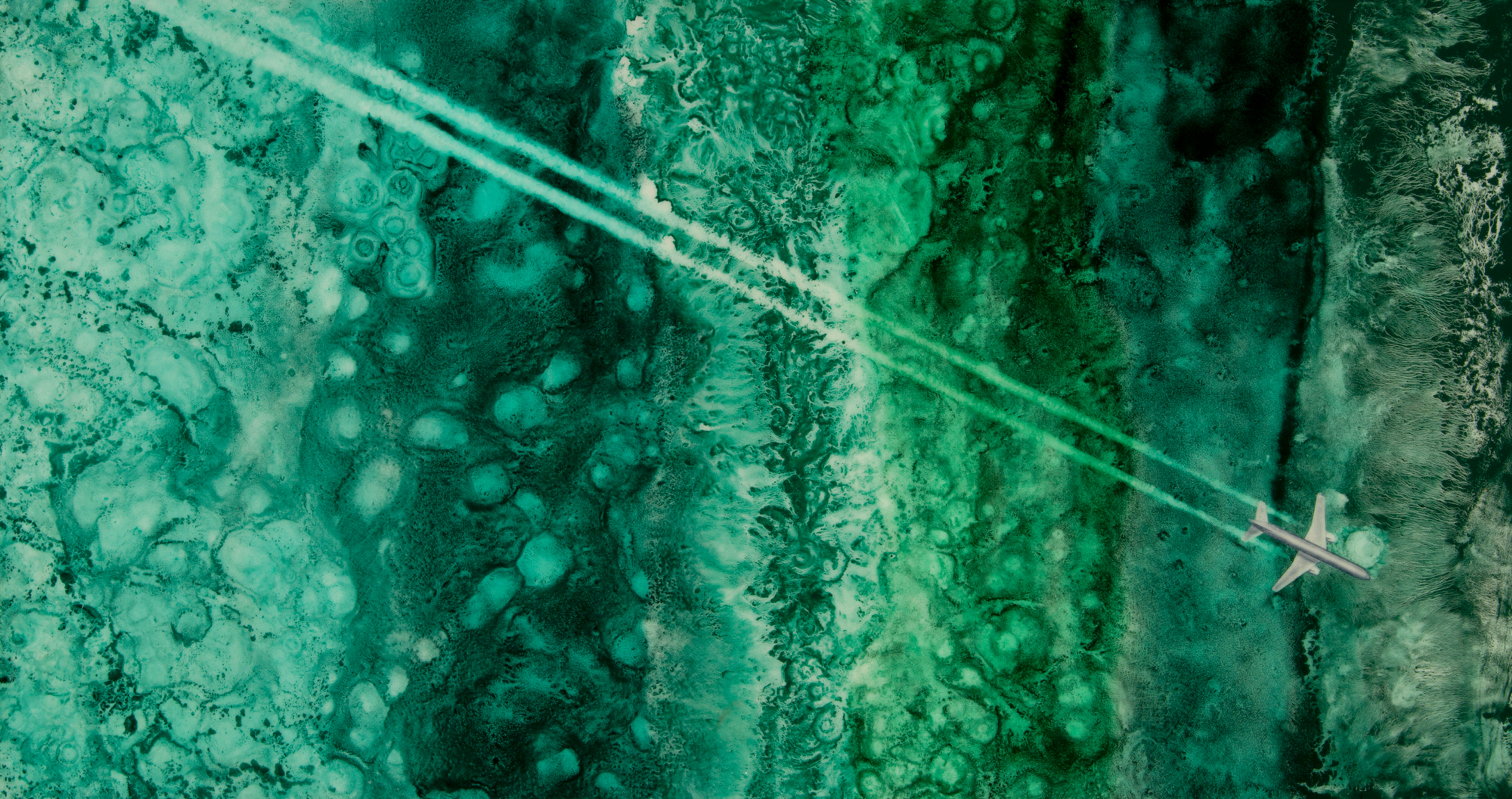 Contrails Verde 1 ( 14 x 26" )