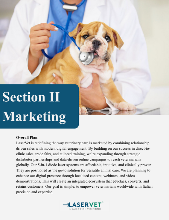 LaserVet marketing section cover page