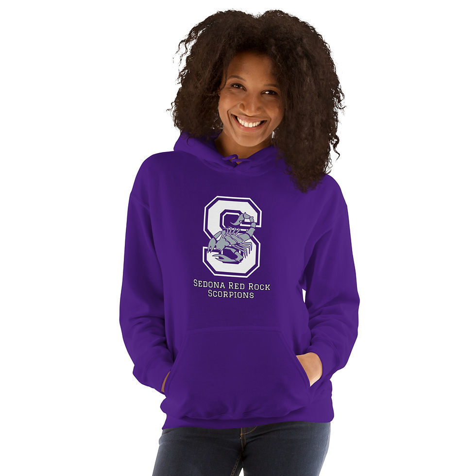 Thumbnail: Sedona Red Rock Scorpions Purple Hoodie