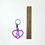Thumbnail: Personalized Monogram Heart Keychain (Purple)