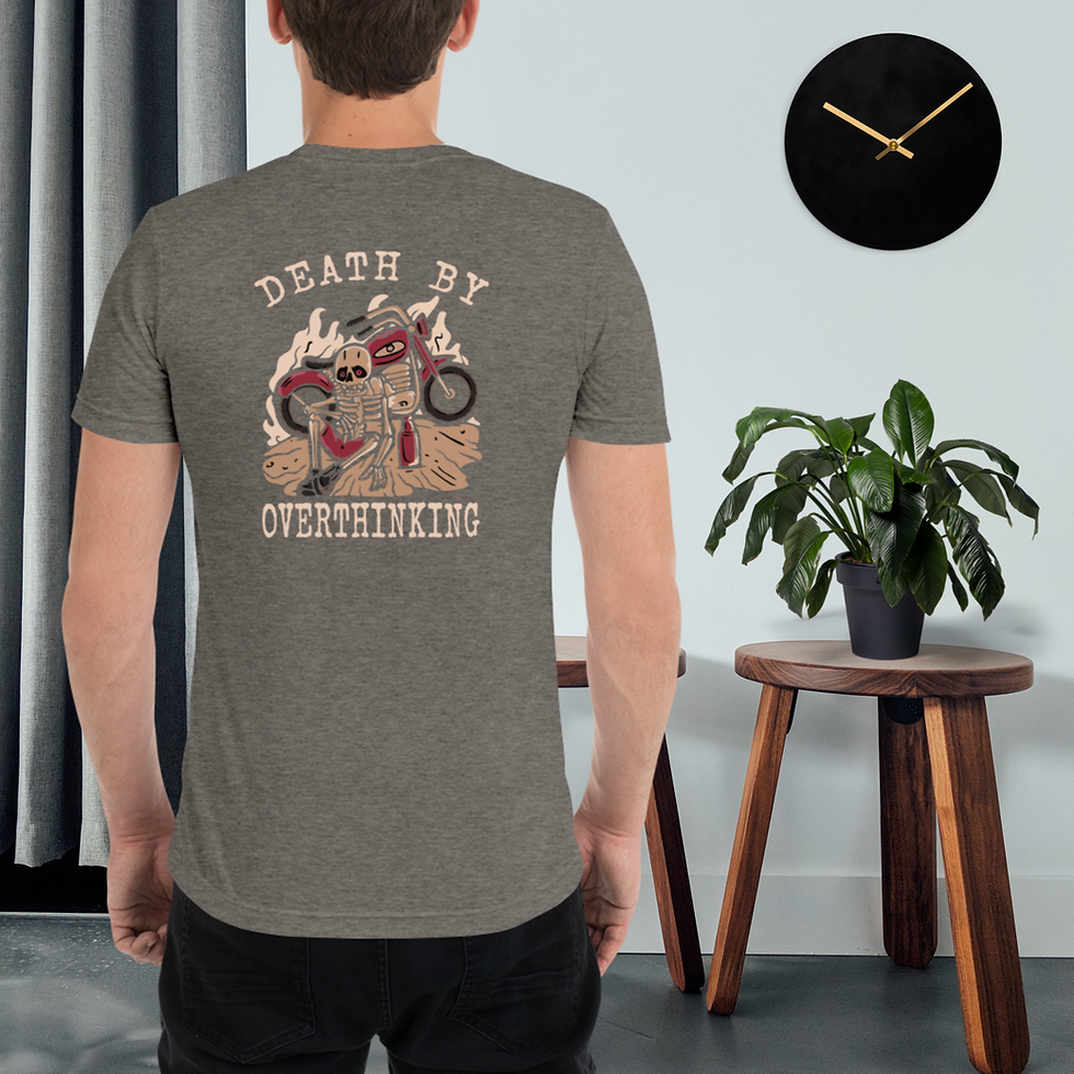 Thumbnail: Death By Overthinking Unisex Short Sleeve T-Shirt